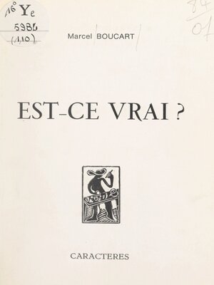 cover image of Est-ce vrai ?